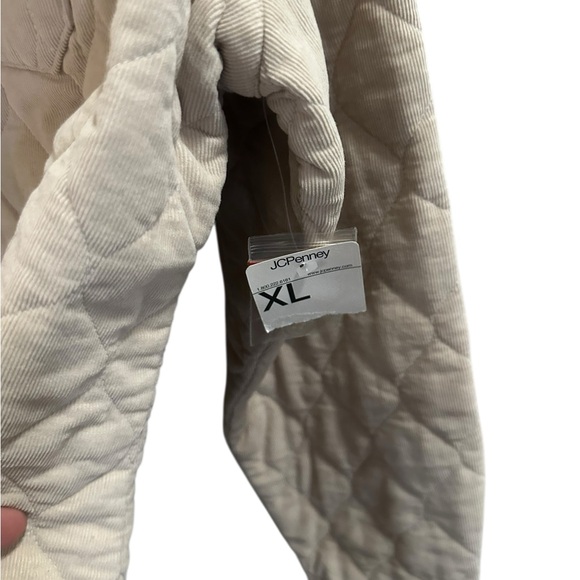 St. John's Bay Quilted Utility Jacket in Beige size XL - Picture 3 of 6